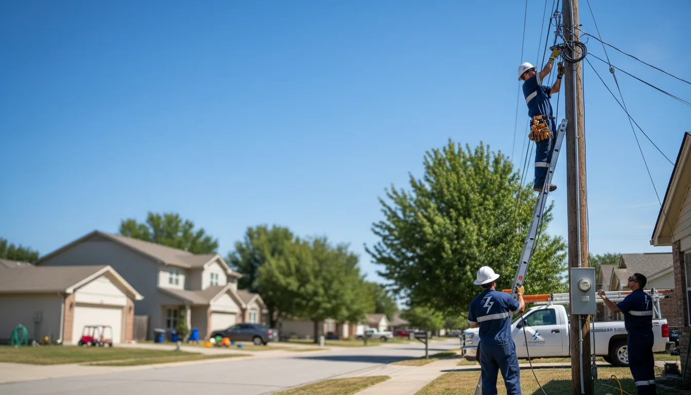 Residential electrician providing installation services in Prairie Hill, TX